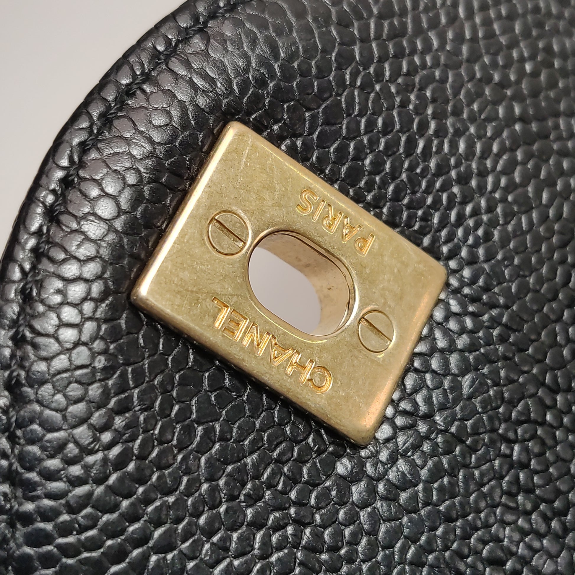 Chanel Quilted Flap Caviar CC Shoulder Bag