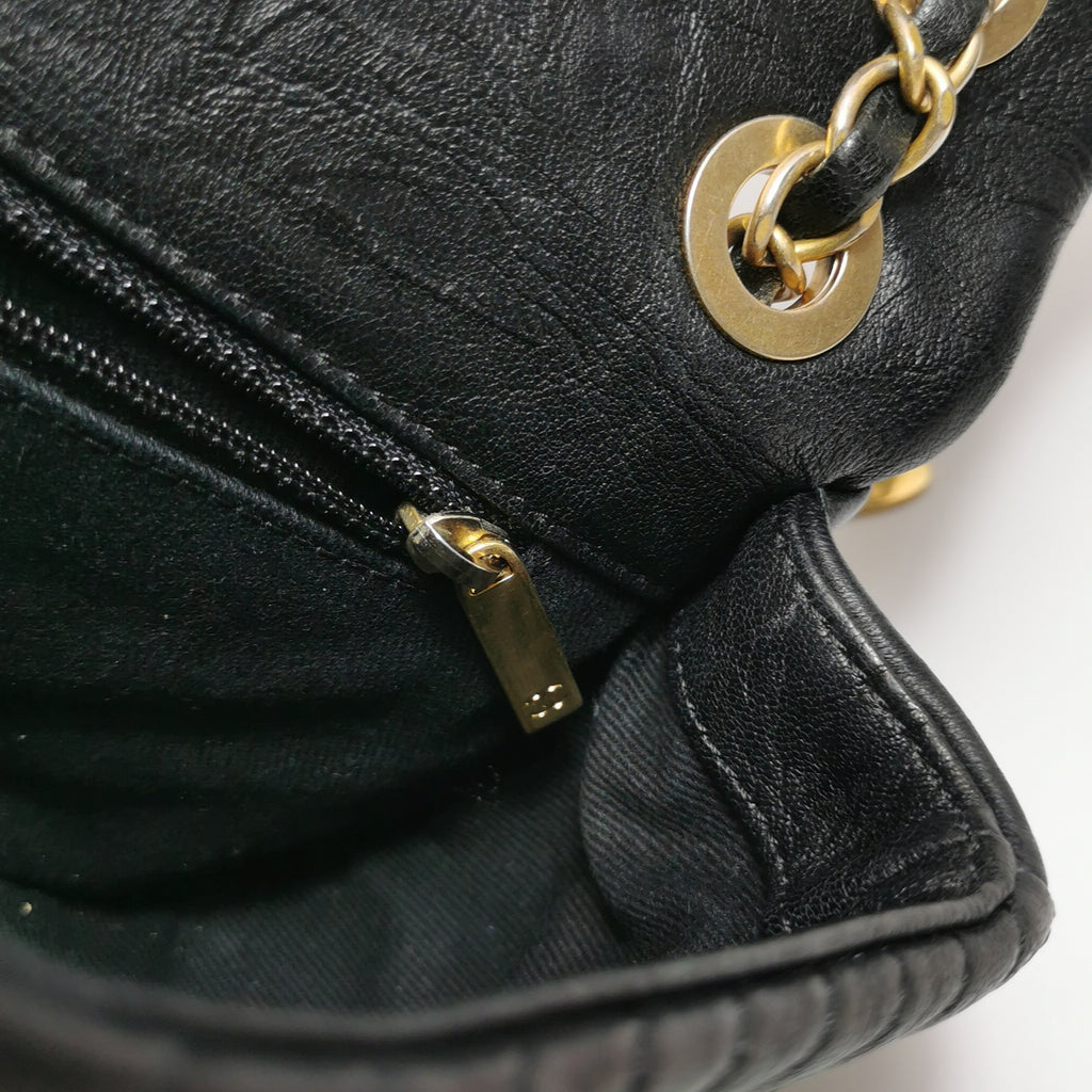 Chanel Chevron Quilted Medium Flap Wrinkled Calfskin