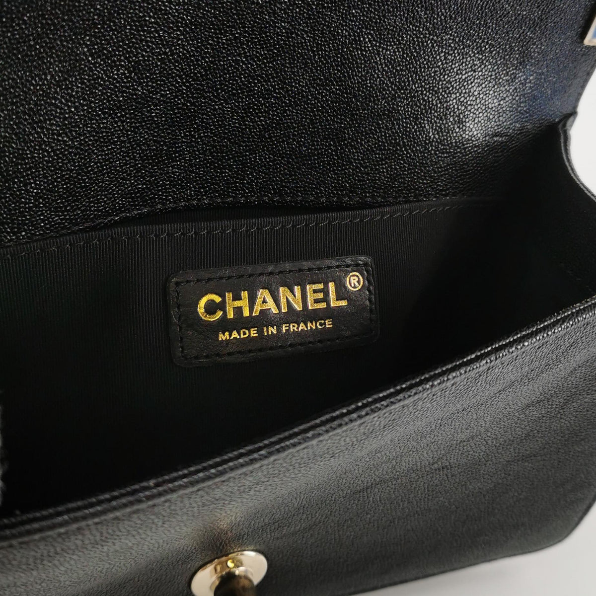 Chanel Boy Small Chevron Caviar Black LGHW