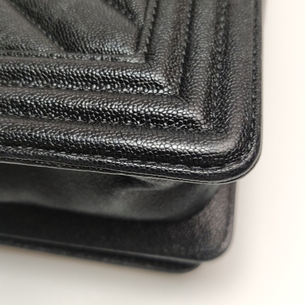 Chanel Boy Small Chevron Caviar Black LGHW