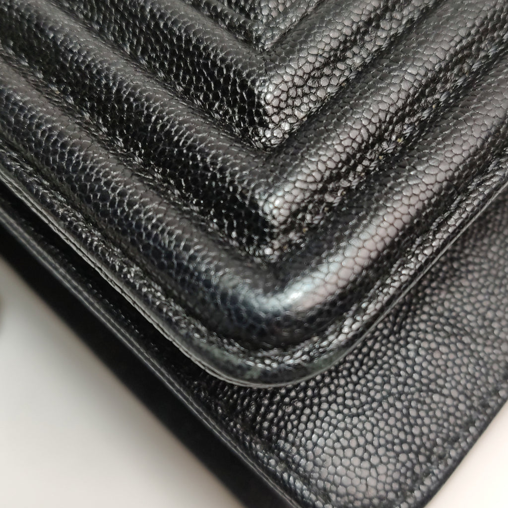 Chanel Boy Small Chevron Caviar Black LGHW