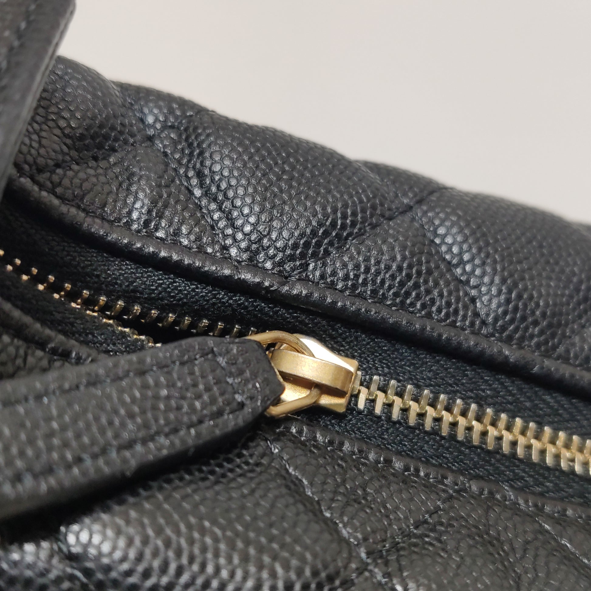 Chanel Double Chain Bow Pouch Caviar