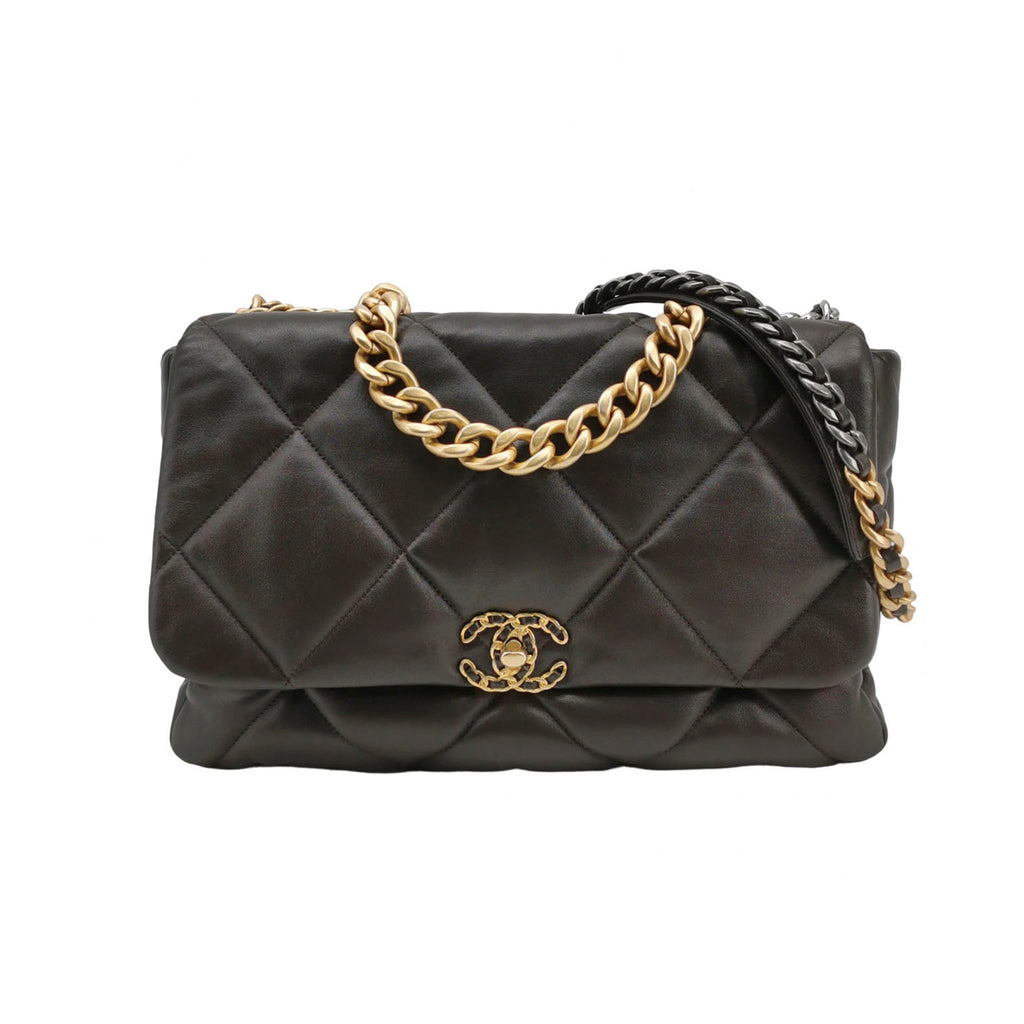 Chanel 19 Maxi Flap Dark Brown