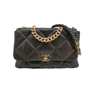 Chanel 19 Maxi Flap Dark Brown
