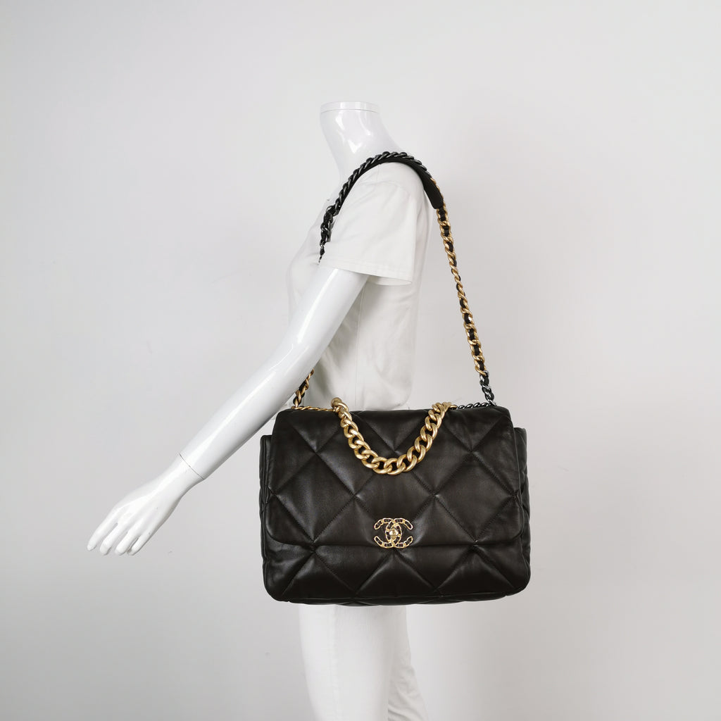 Chanel 19 Maxi Flap Dark Brown