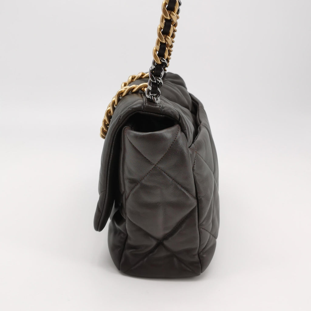 Chanel 19 Maxi Flap Dark Brown