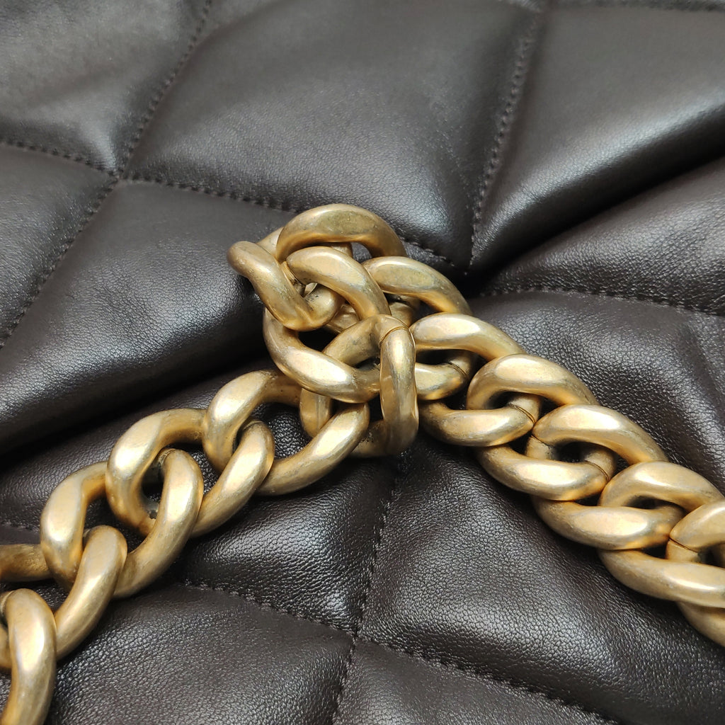 Chanel 19 Maxi Flap Dark Brown