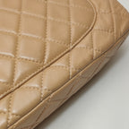 Chanel Single Flap Maxi Beige Lambskin