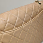 Chanel Single Flap Maxi Beige Lambskin