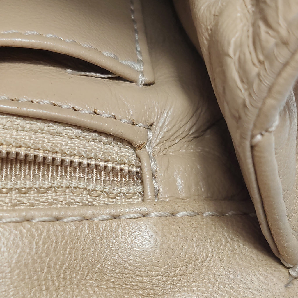 Chanel Single Flap Maxi Beige Lambskin