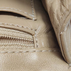 Chanel Single Flap Maxi Beige Lambskin