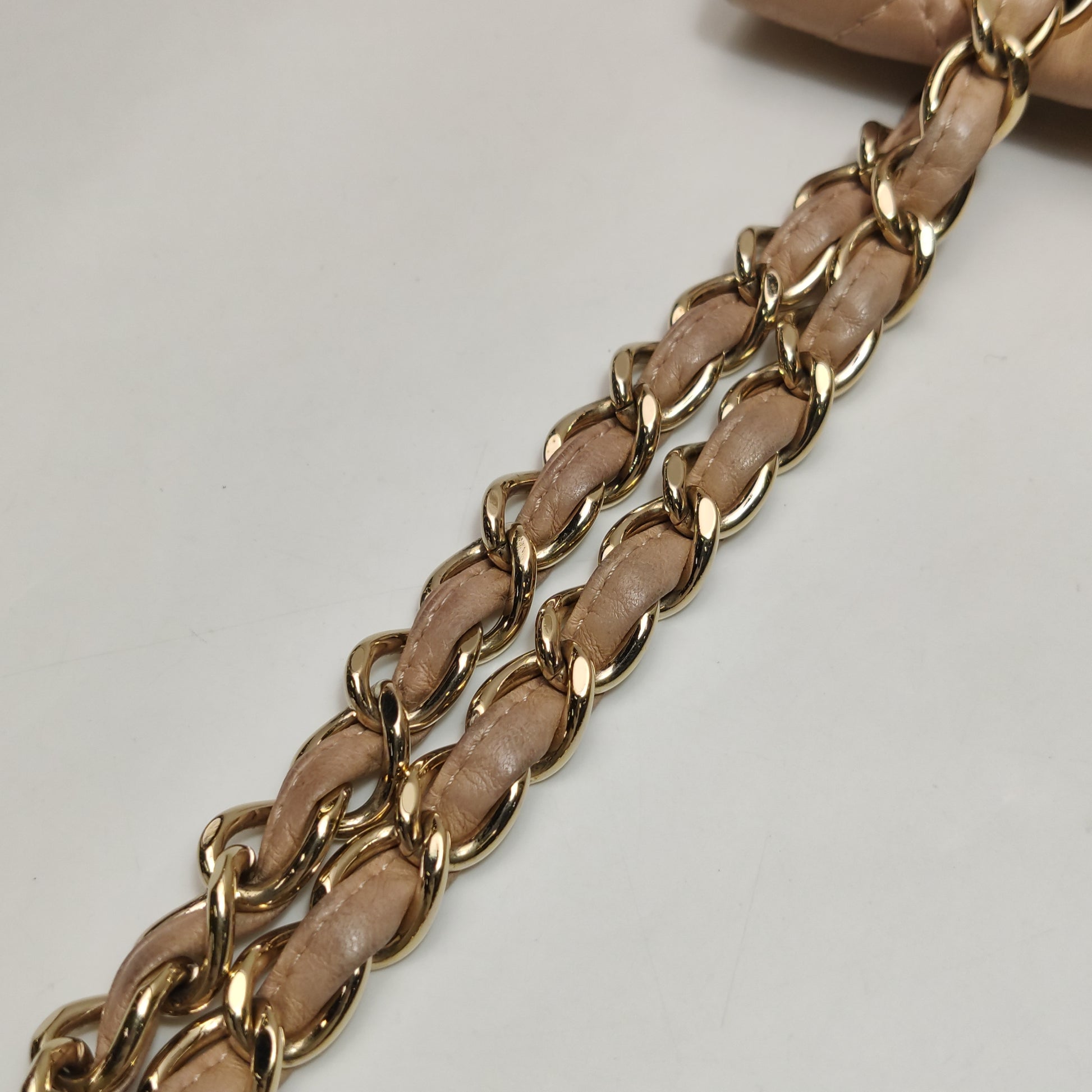 Chanel Single Flap Maxi Beige Lambskin