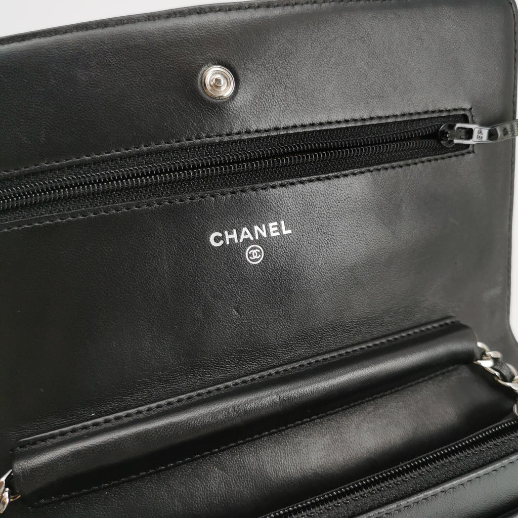 Chanel Wallet On Chain Black Lambskin SHW
