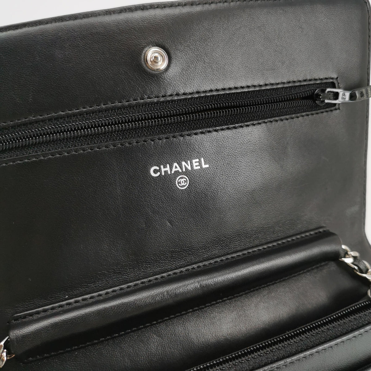 Chanel Wallet On Chain Black Lambskin SHW