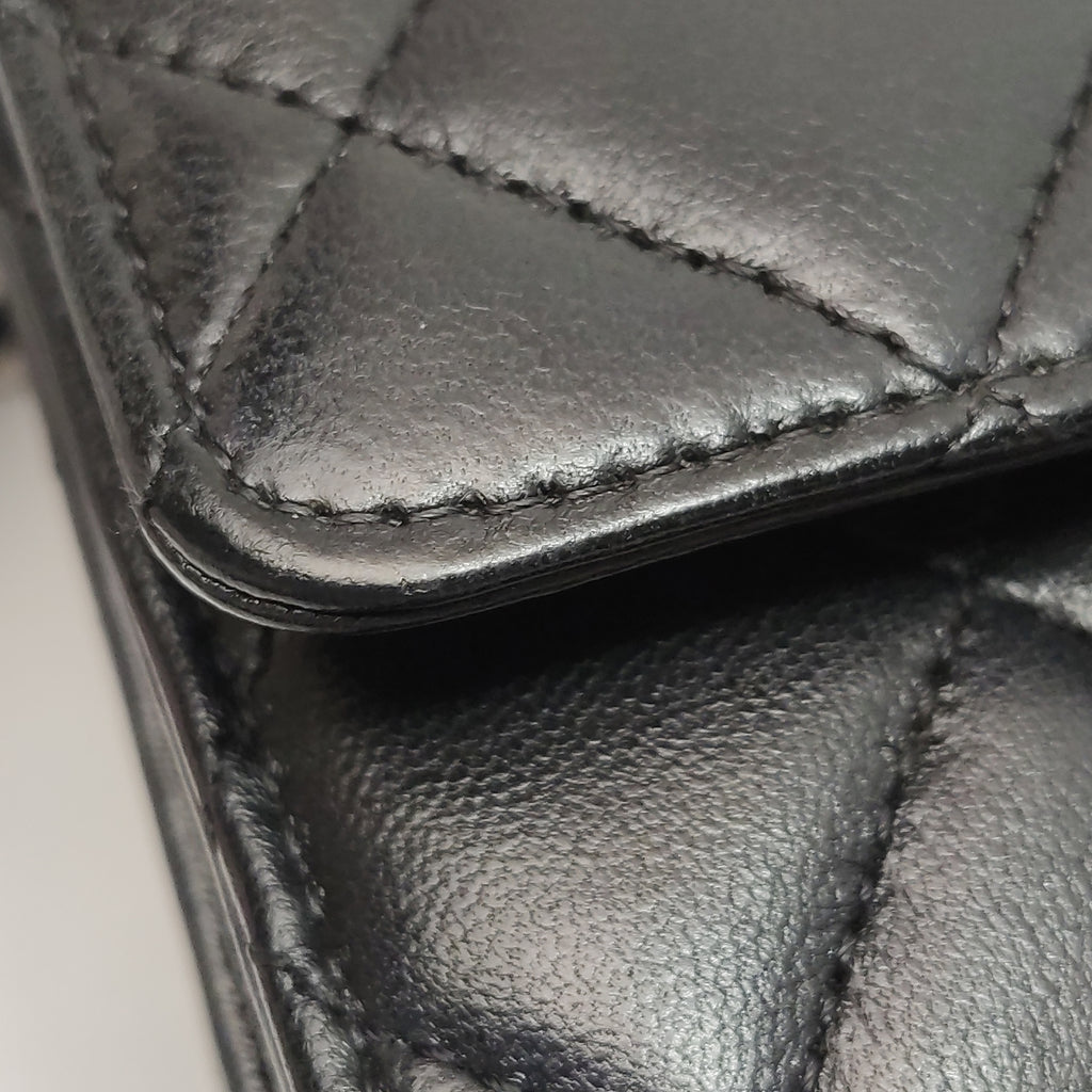 Chanel Wallet On Chain Black Lambskin SHW