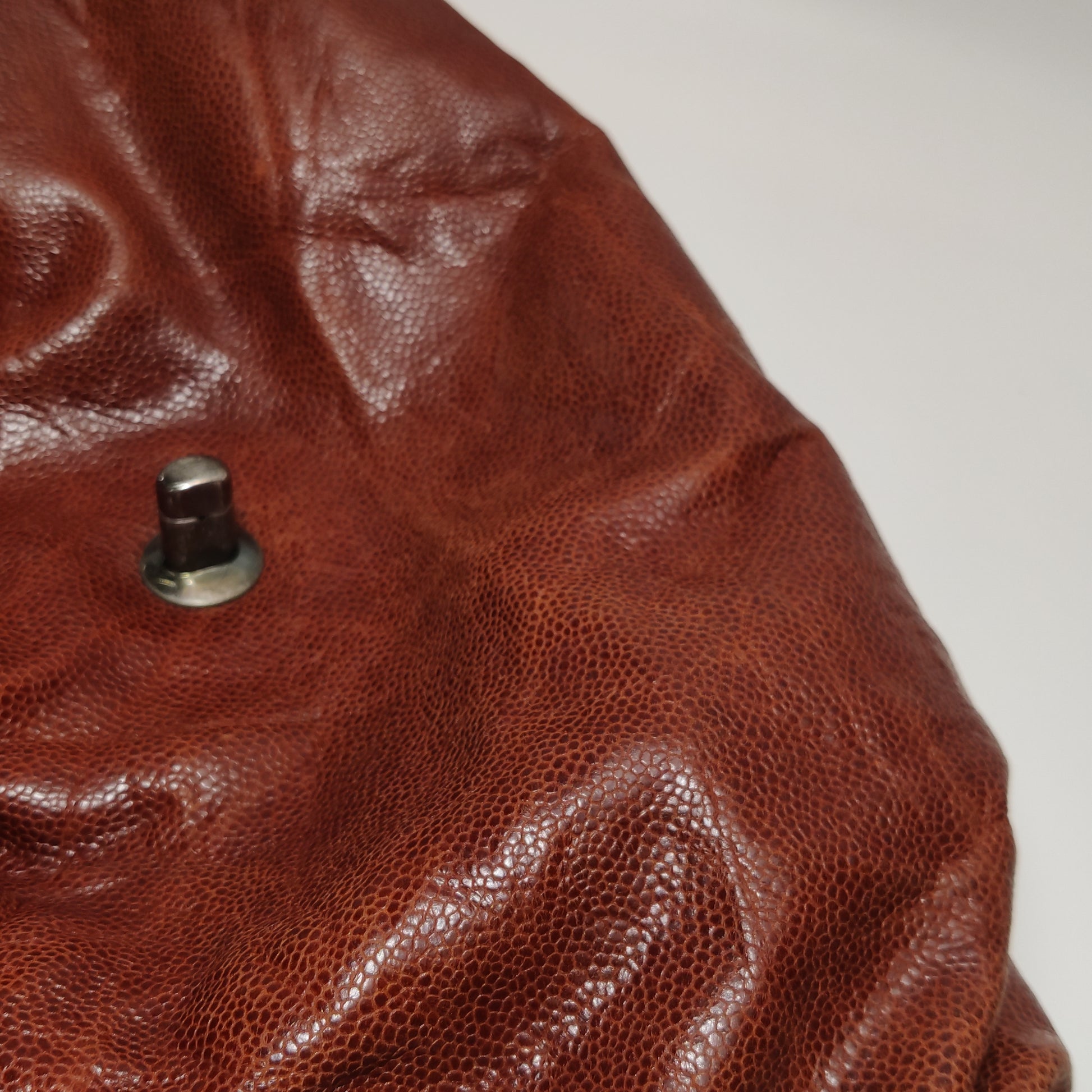 Chanel Maxi Elastic Flap Crumpled Caviar Rust