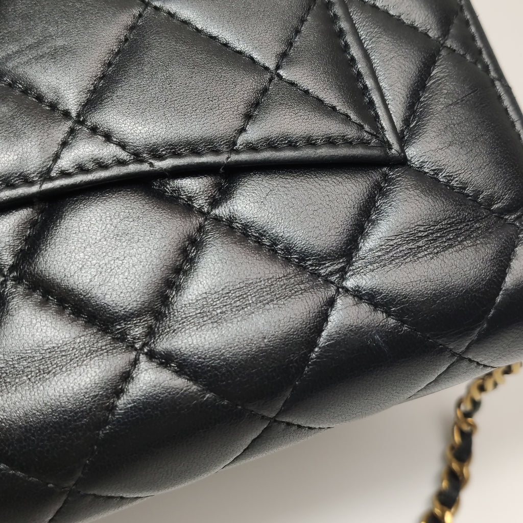 Chanel Wallet on Chain Lambskin Seasonal CC Logo