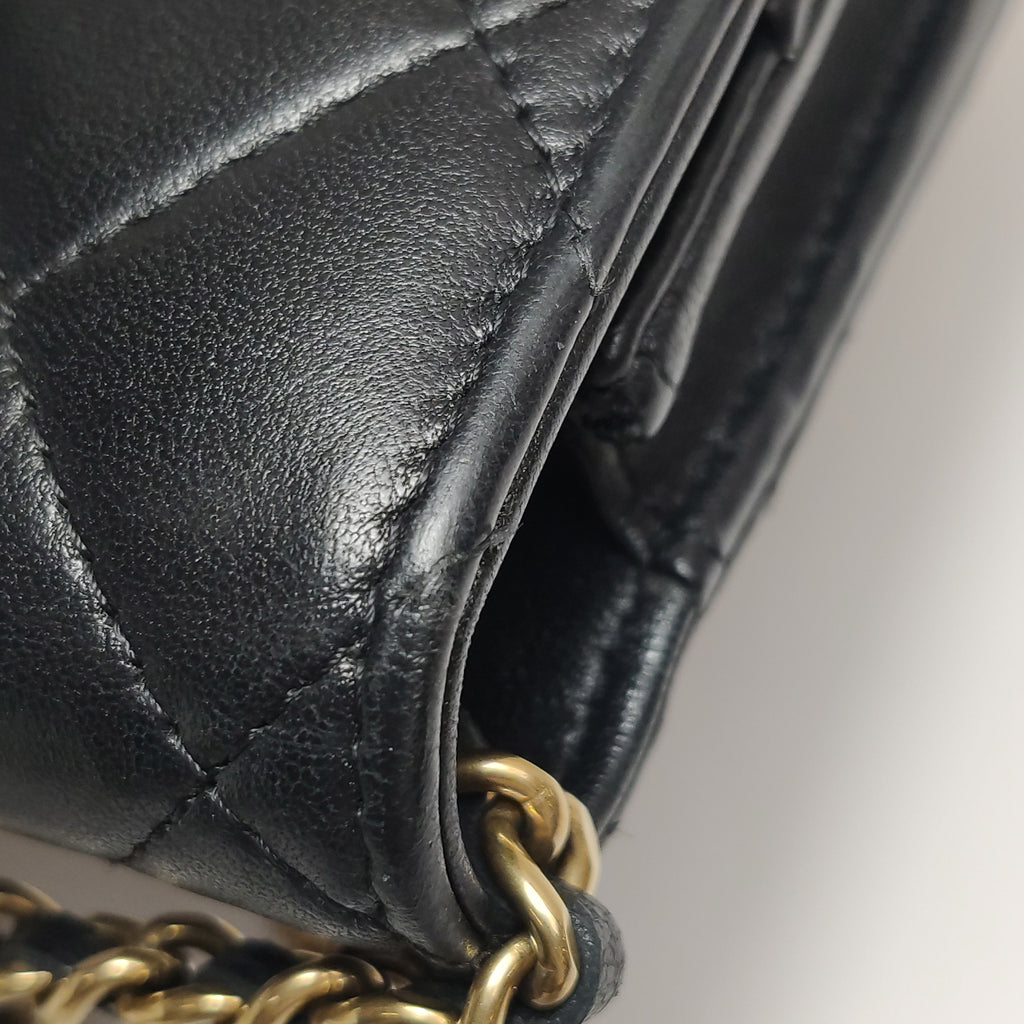 Chanel Wallet on Chain Lambskin Seasonal CC Logo