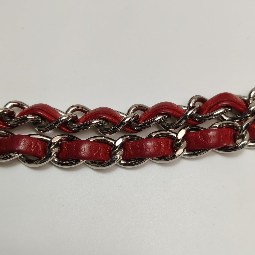 Chanel Single Flap Lambskin East West Red