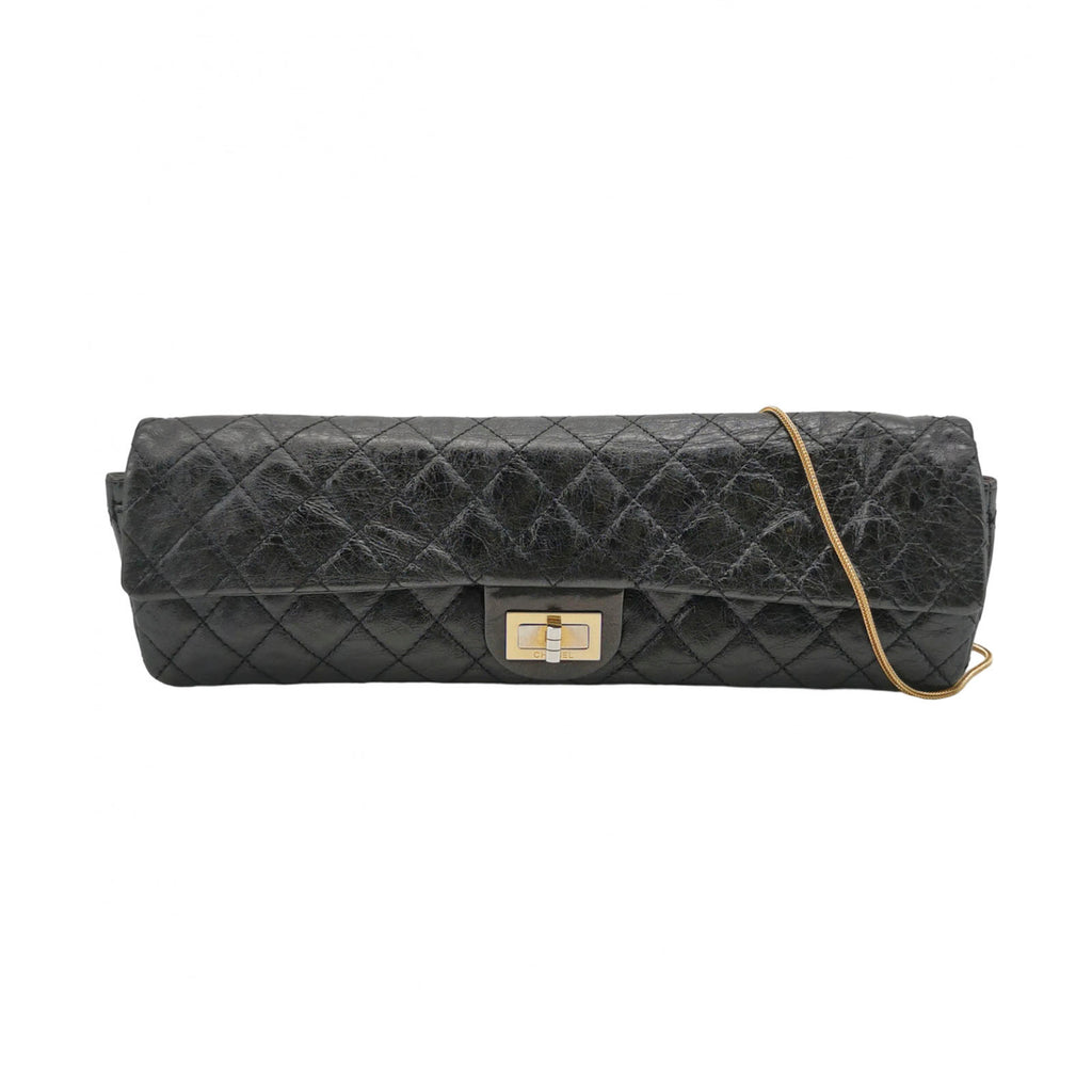 Chanel East West Reissue Flap Bag Quilted Glazed Calfskin
