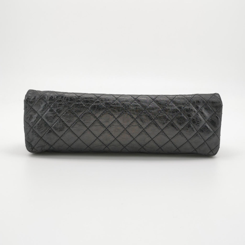 Chanel East West Reissue Flap Bag Quilted Glazed Calfskin