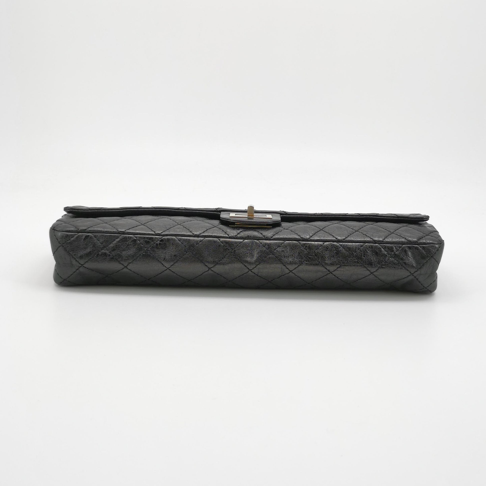 Chanel East West Reissue Flap Bag Quilted Glazed Calfskin