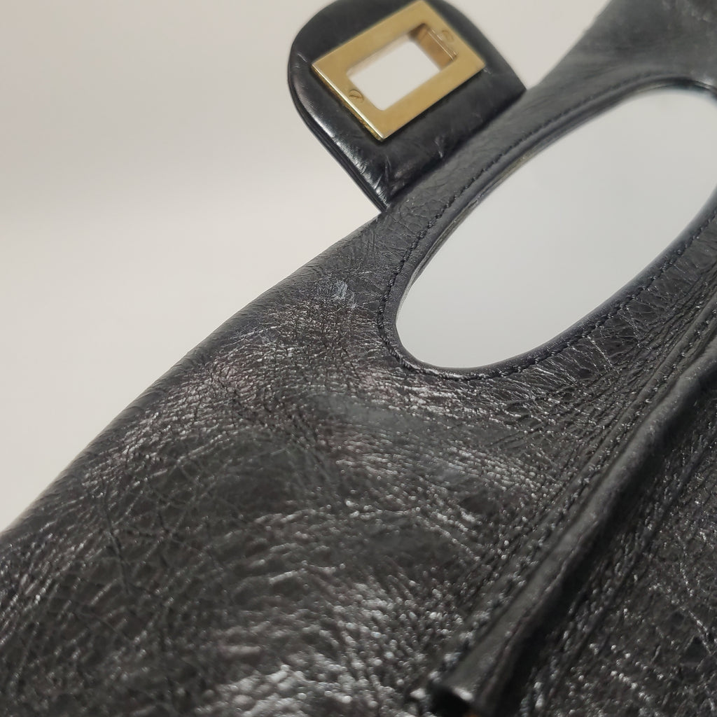 Chanel East West Reissue Flap Bag Quilted Glazed Calfskin