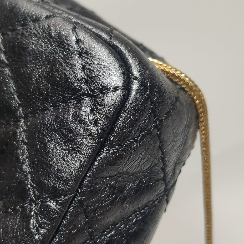 Chanel East West Reissue Flap Bag Quilted Glazed Calfskin