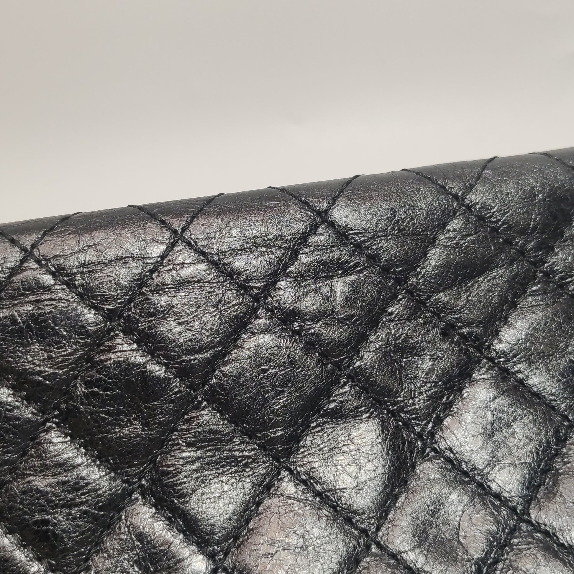 Chanel East West Reissue Flap Bag Quilted Glazed Calfskin