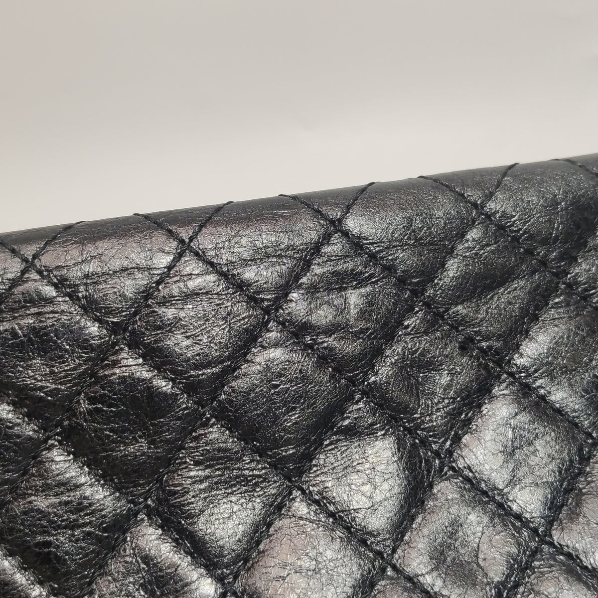 Chanel East West Reissue Flap Bag Quilted Glazed Calfskin