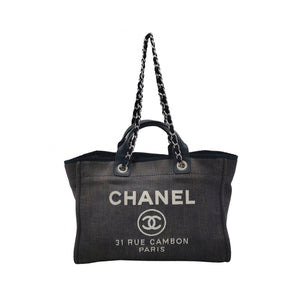 Chanel Deauville Medium Tote Dark Blue