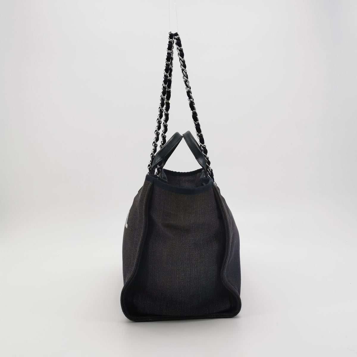 Chanel Deauville Medium Tote Dark Blue