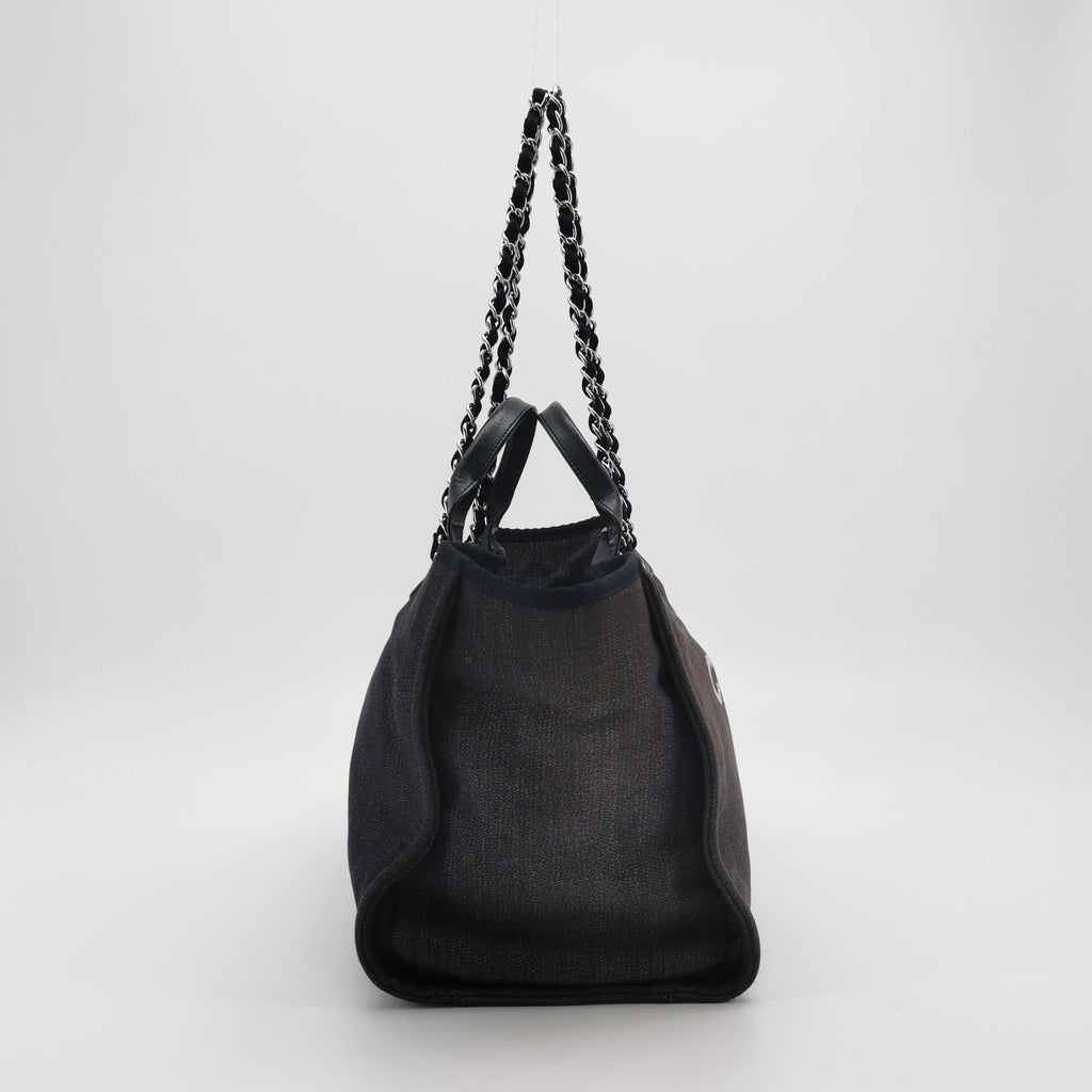 Chanel Deauville Medium Tote Dark Blue