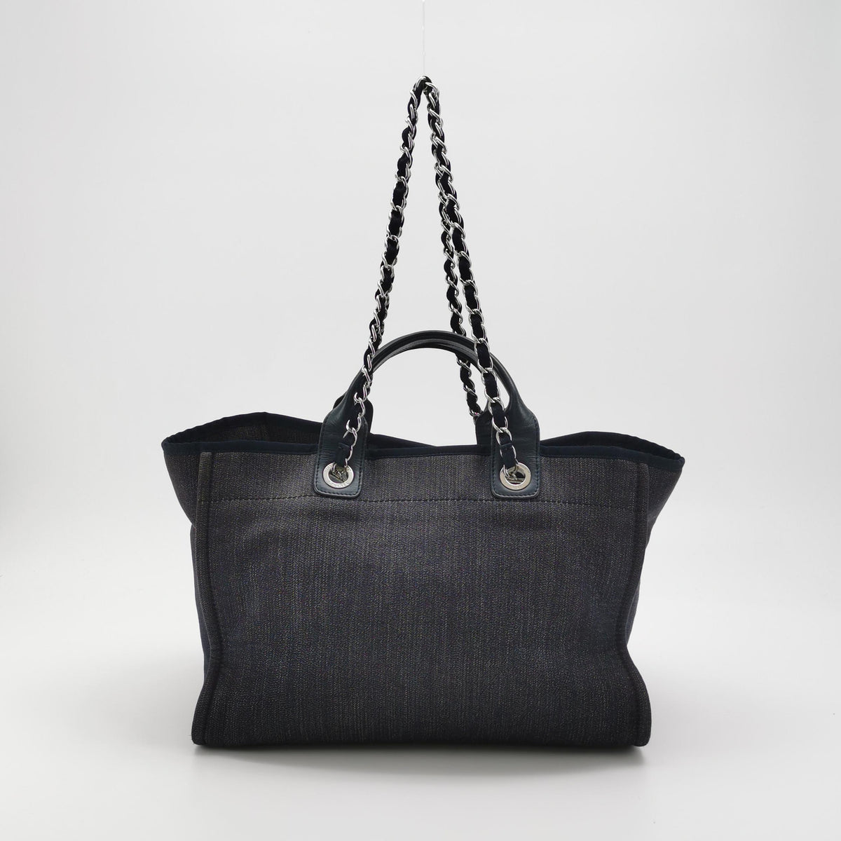 Chanel Deauville Medium Tote Dark Blue
