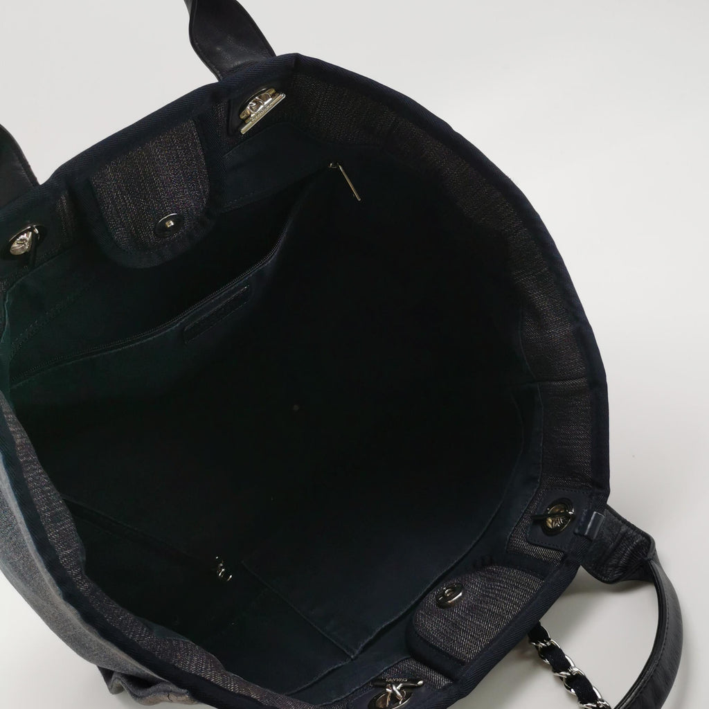 Chanel Deauville Medium Tote Dark Blue