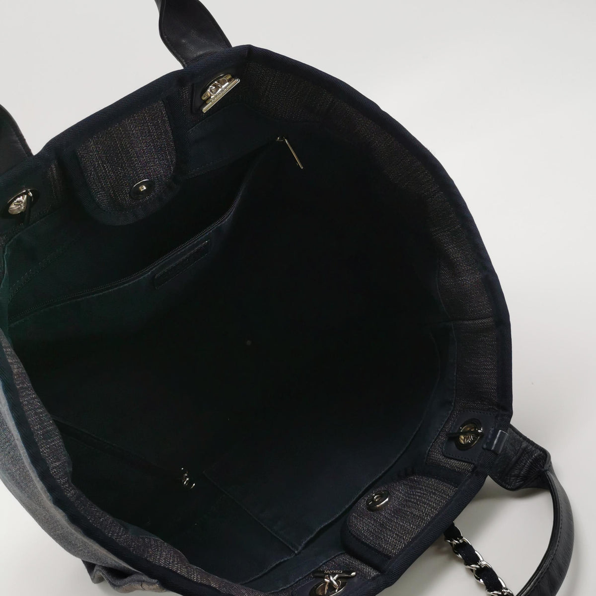 Chanel Deauville Medium Tote Dark Blue