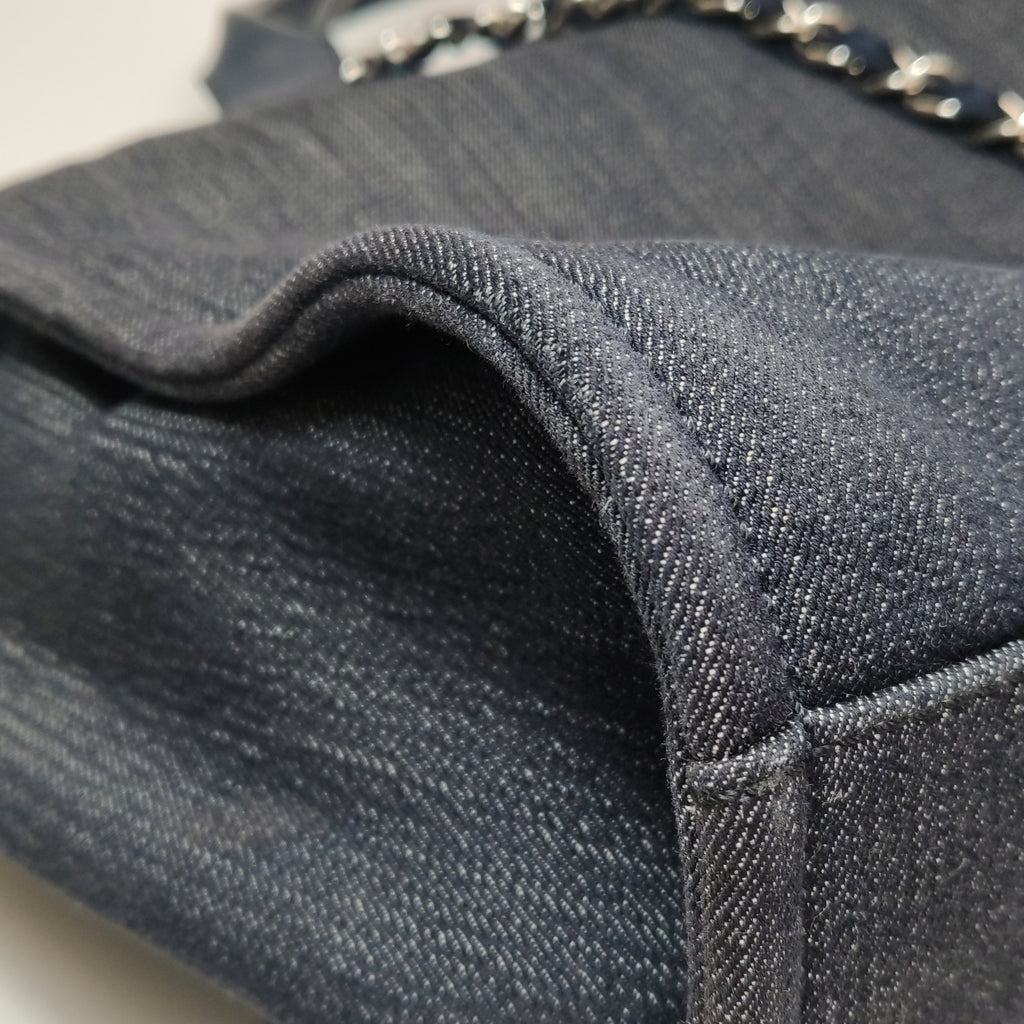 Chanel Deauville Medium Tote Dark Blue