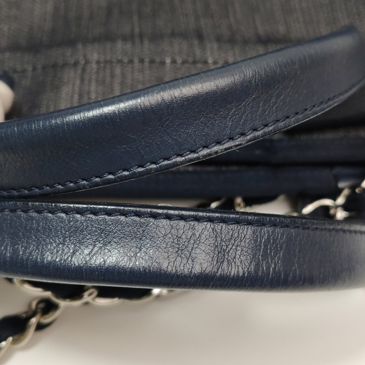 Chanel Deauville Medium Tote Dark Blue