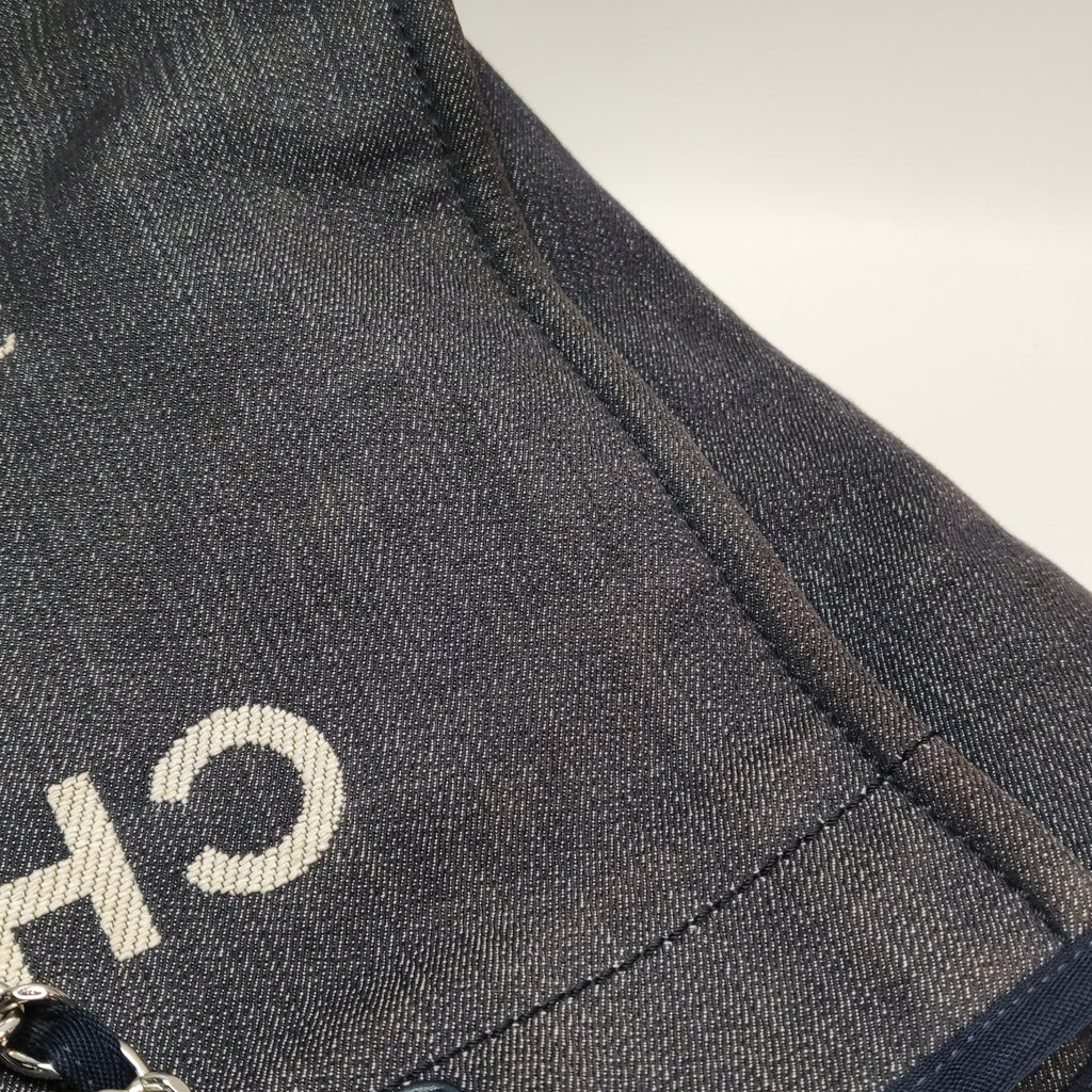 Chanel Deauville Medium Tote Dark Blue