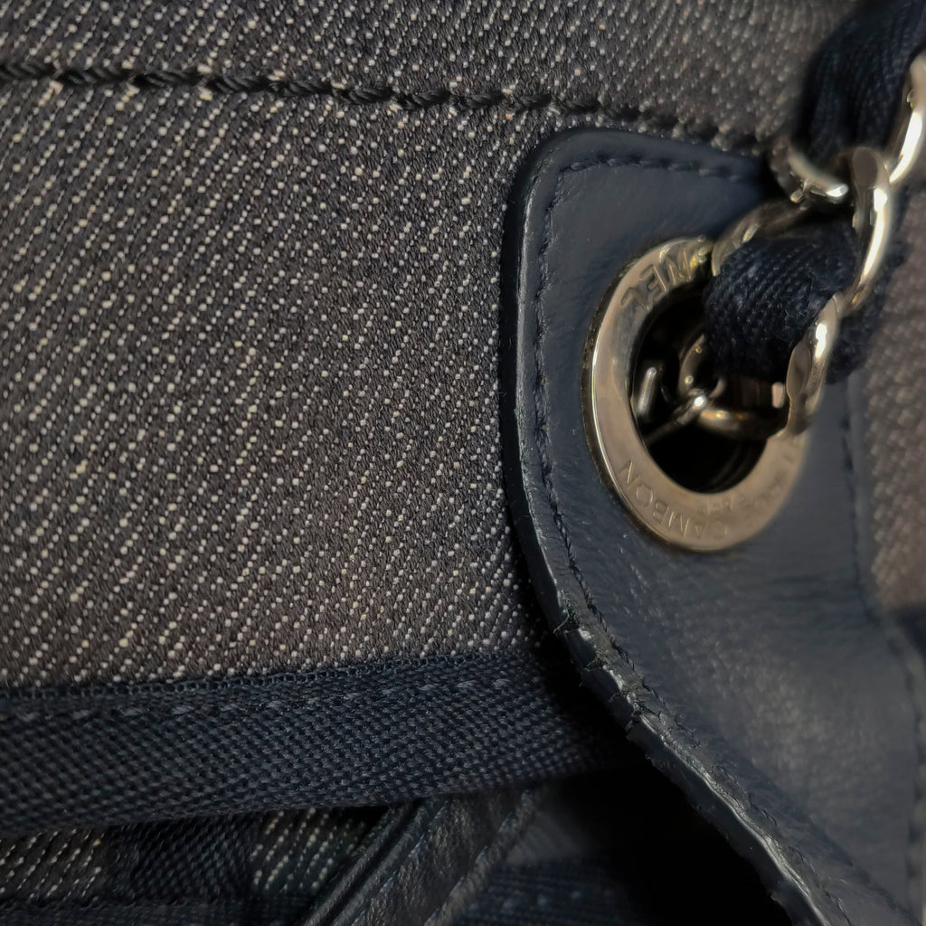 Chanel Deauville Medium Tote Dark Blue