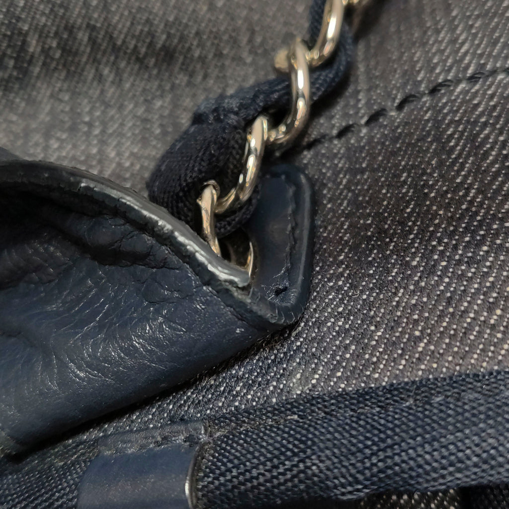 Chanel Deauville Medium Tote Dark Blue