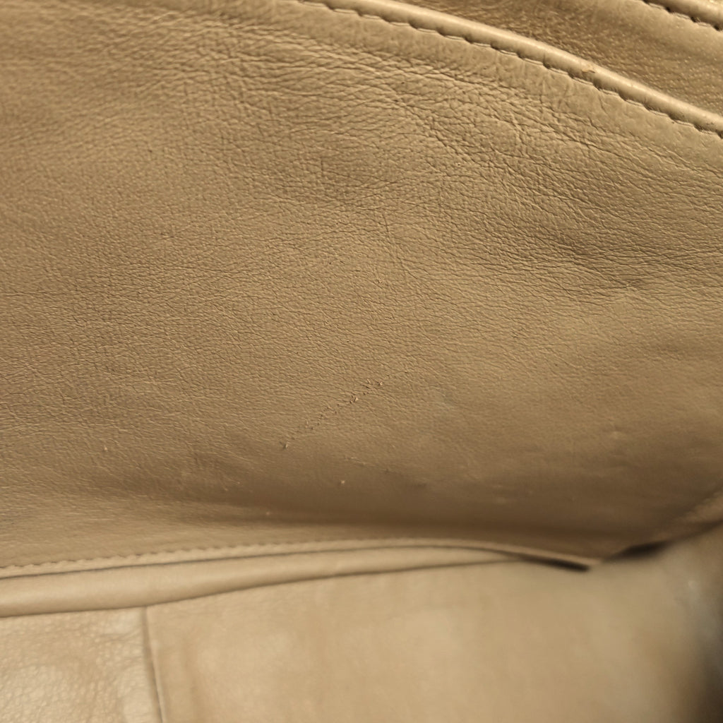 Chanel Single Flap Quilted Caviar Beige
