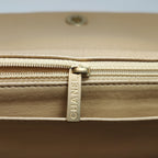 Chanel Single Flap Quilted Caviar Beige