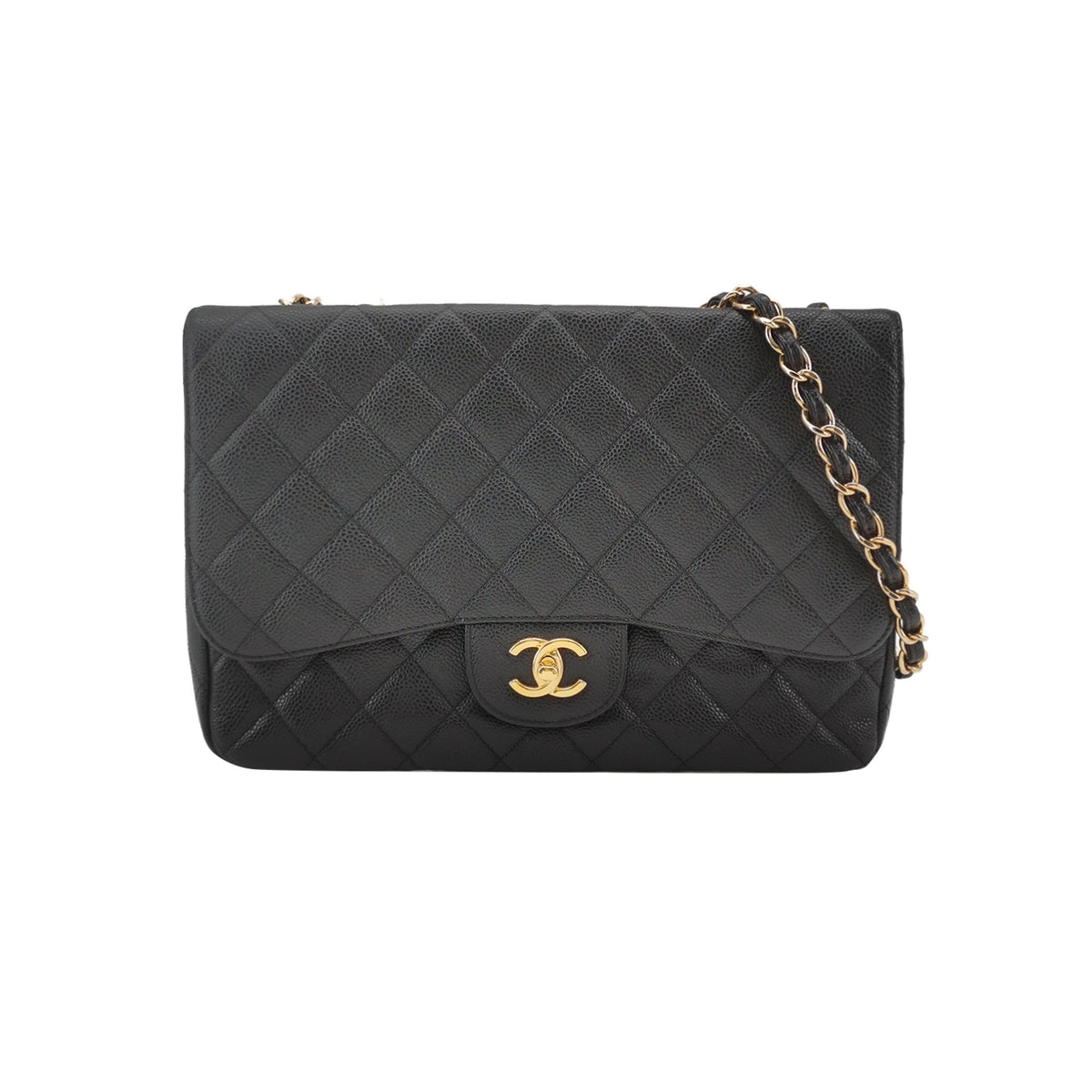 Chanel Flap Jumbo Caviar Black