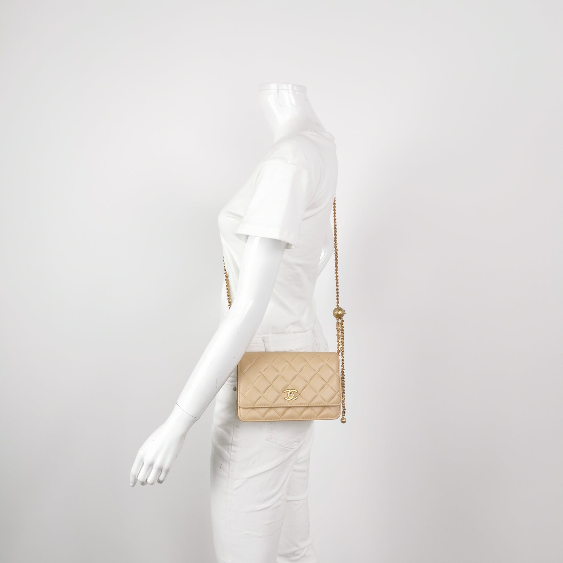 Chanel Pearl Crush Wallet on Chain Lambskin