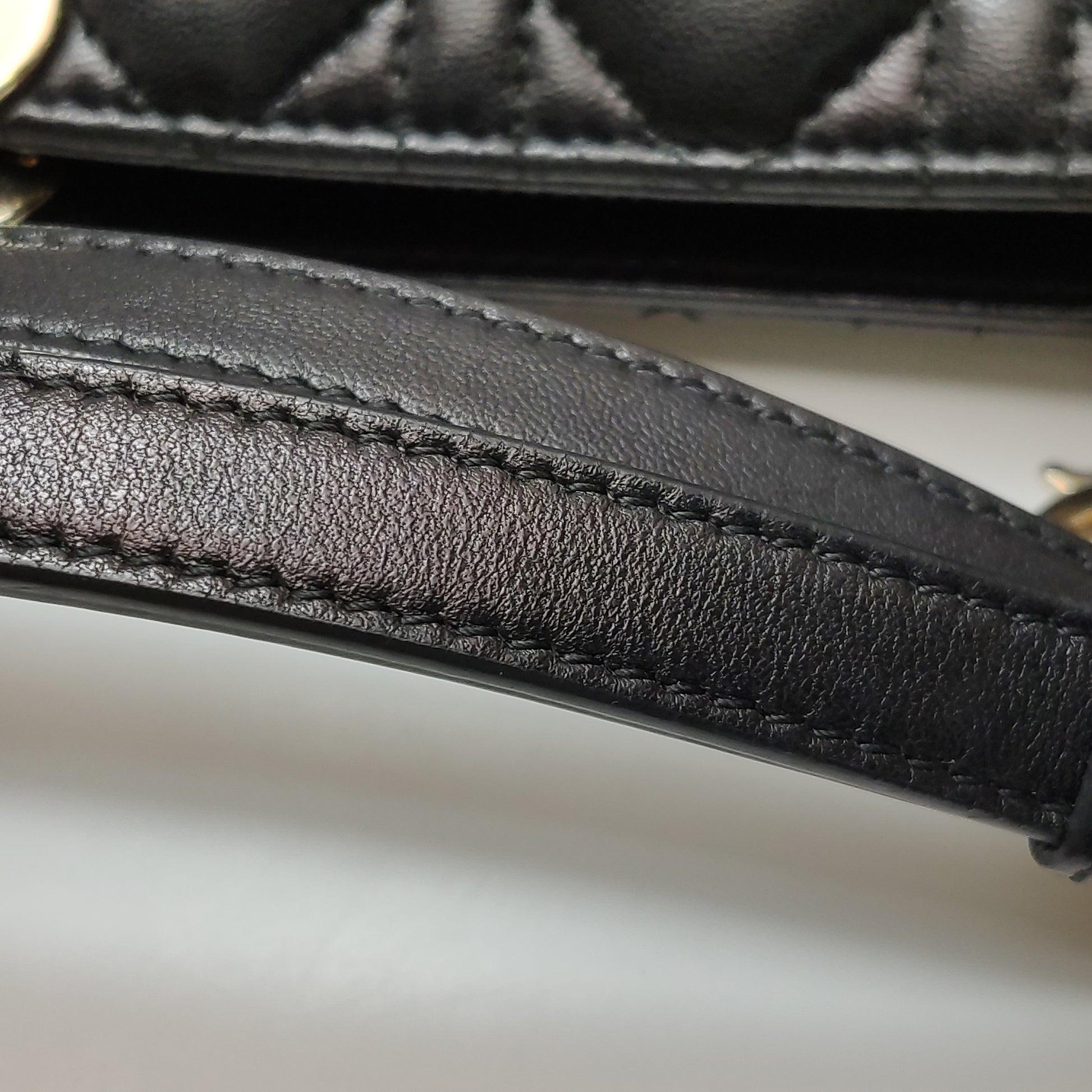 Dior Black Cannage Quilted Lambskin Soft Zipped Tote Bag