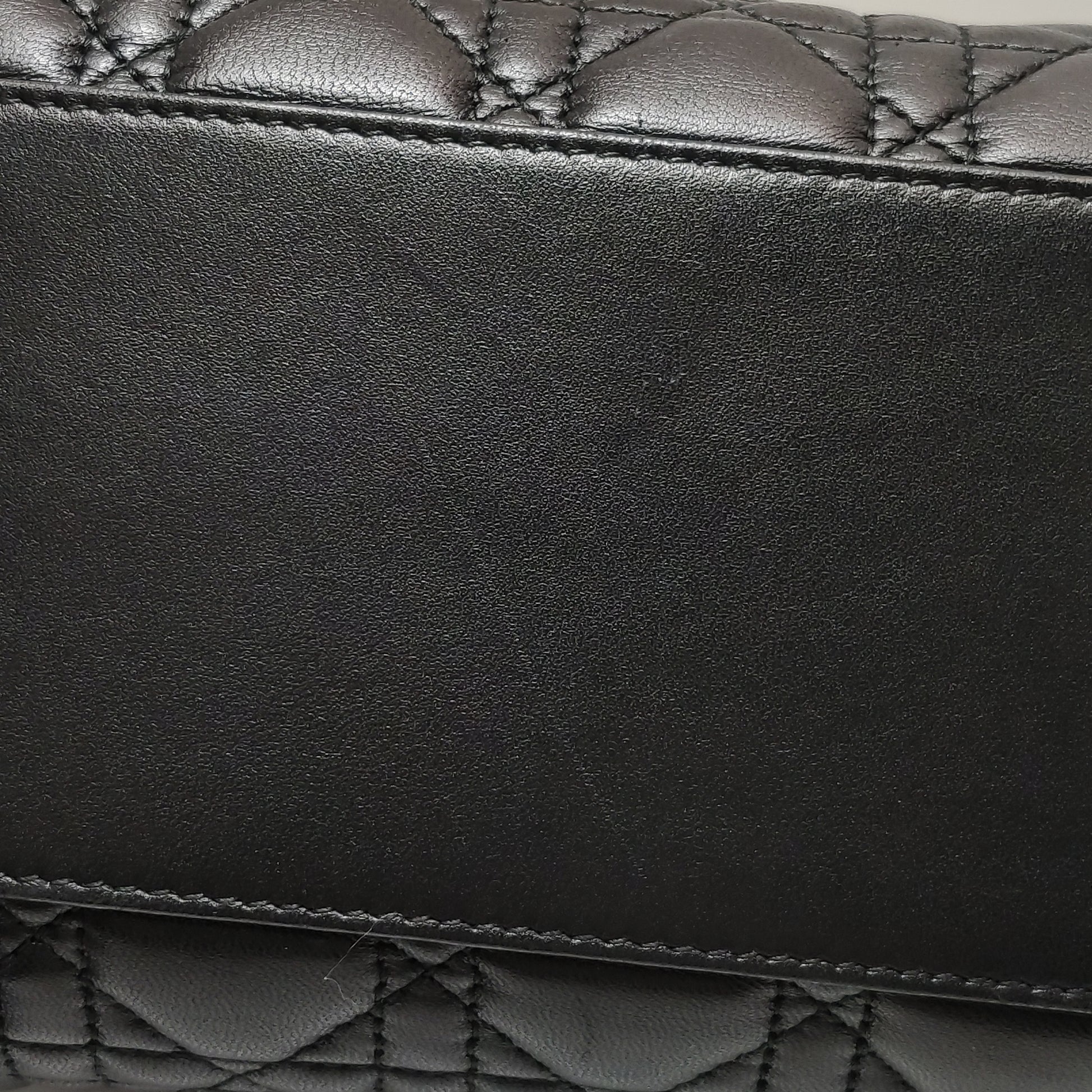Dior Black Cannage Quilted Lambskin Soft Zipped Tote Bag