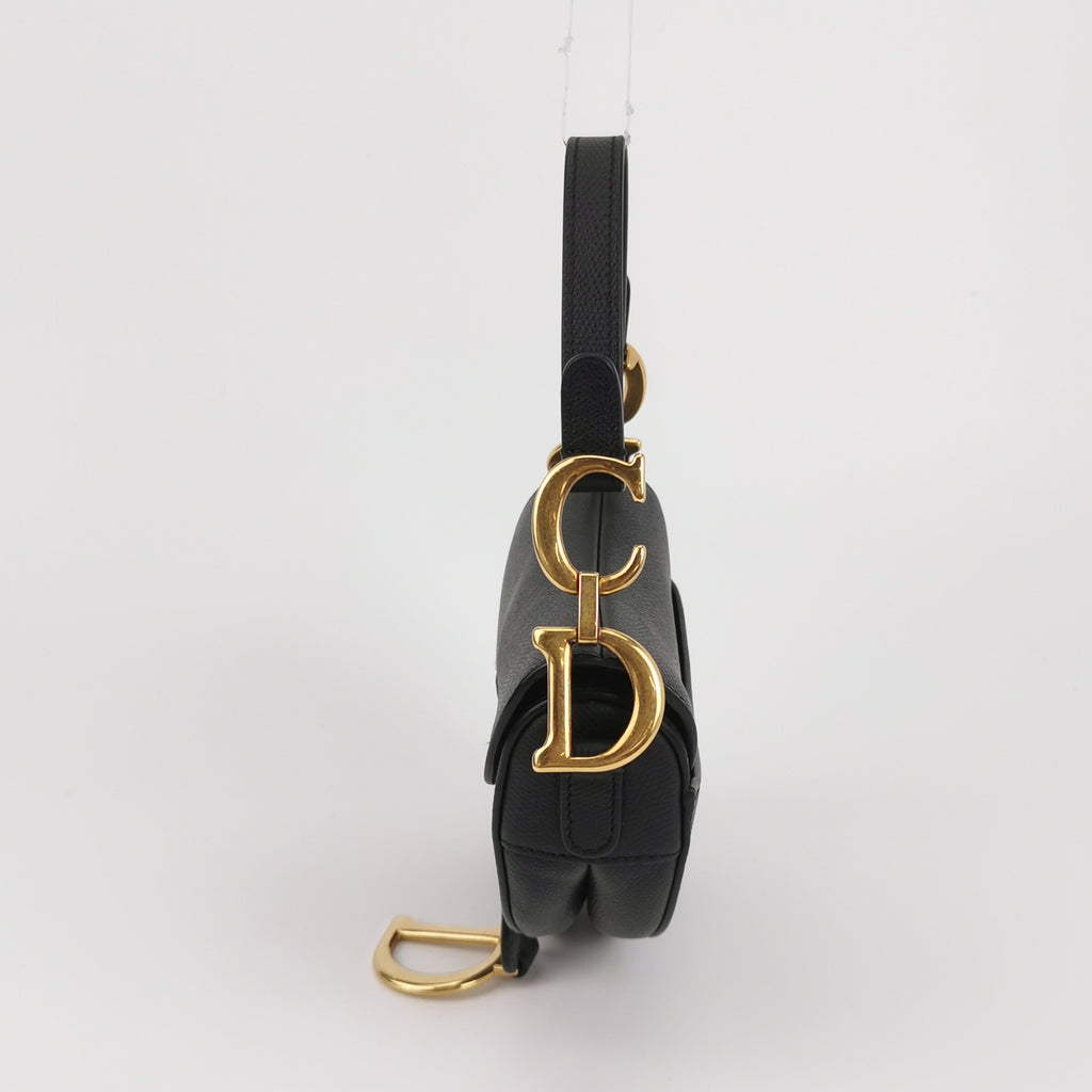 Dior Saddle Bag Mini Grained Calfskin Black