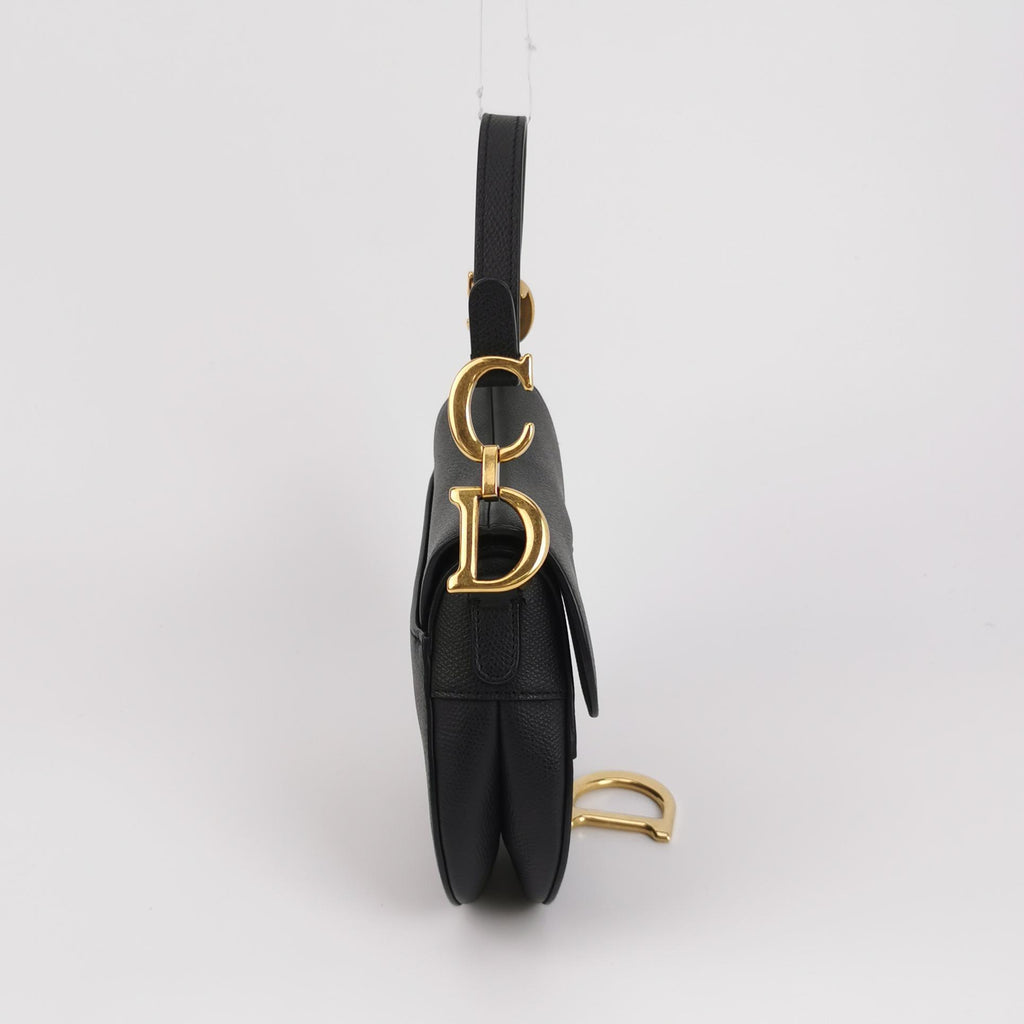Dior Saddle Bag Mini Grained Calfskin Black