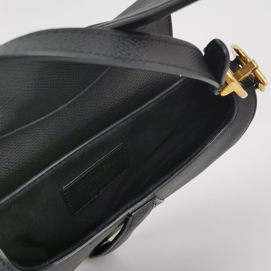 Dior Saddle Bag Mini Grained Calfskin Black